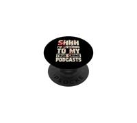 Chut, j'écoute Mes podcasts True Crime PopSockets PopGrip Adhésif