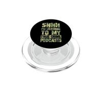 Chut, j'écoute Mes podcasts True Crime PopSockets PopGrip pour MagSafe