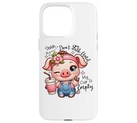 Chut, ne Parle Pas Avant Que ma Tasse ne Soit Vide. Café Amusant Coque pour iPhone 15 Pro Max