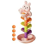 Chute de Balles - Construction Basket-Ball Jouets Empilables À Billes Tombantes,Jeu Interactif de Tour Empilable avec Rampe Circuit Course pour Dessin Animé Maison Voyage