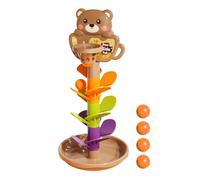 Chute de Balles,Jouets d'Enfance Mignons avec Piste Tournante Basketball | Jeu Développemental De Tour D'Empilage Et Course sur Rampe Éducative pour De Maternelle Filles