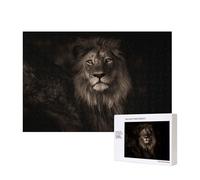 Chute du Lion en 3D,Puzzle Familial en Bois de 300 pièces pour Adultes et Adolescents, décoration d'intérieur