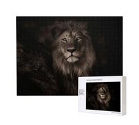 Chute du Lion en 3D,Puzzle Familial en Bois de 500 pièces pour Adultes et Adolescents, décoration d'intérieur
