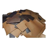 Chutes de cuir | Cuir de vachette véritable | Différentes tailles et couleurs par sachet | Pour la fabrication de bijoux, montres, porte-clés et réparations (Marrons (1 kg))