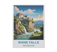 Chutes du Rhin Suisse,Puzzle 1000 Pièces pour Adultes Se Détendre Assembler Jeu Jouets en Bois Cadeau pour Aîné(75x50cm)-B82
