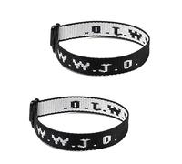 CHUU YUNG WWJD Bracelets « What would Jesus Do » - Bracelet d'amitié tressé assorti - Bracelet de protection religieux chrétien - Bijoux de protection pour femmes, hommes, couples, M, Résine, Pas de