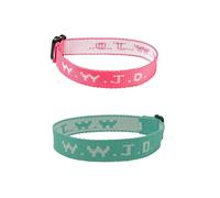 CHUU YUNG WWJD Bracelets « What would Jesus Do » - Bracelet d'amitié tressé assorti - Bracelet de protection religieux chrétien - Bijoux de protection pour femmes, hommes, filles, couples, M, Résine