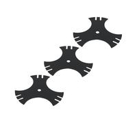 Chuuparts 781-0748-0637 Lames de bordure à 3 côtés en forme d'étoile 781-0748 compatibles avec la trancheuse Tri-Star MTD Craftsman Troy-Bilt 22,9 x 1,5 cm Trou central Remplace 40-009 490-105-M017