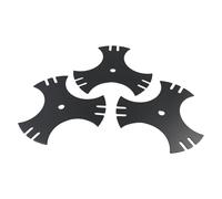 Chuuparts Lot de 3 lames de bordure 3 côtés 781-0748 781-0748-0637 compatibles avec la trancheuse Tri-Star MTD Craftsman Troy-Bilt 22,9 x 1,6 cm Trou central Remplace 40-009 490-105-M017 981-07488
