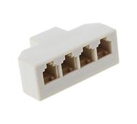 chuxioner 1PC RJ11 Splitter 4 Voies Adaptateur 1 M à 4 F RJ-11 6P4C Téléphone Jack Splitter