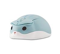CHUYI Souris silencieuse sans fil pour hamster 1200 DPI - Petit animal mignon - Souris portable sans fil pour voyage, maison, école, bibliothèque, ordinateur, ordinateur portable - Cadeau pour enfants