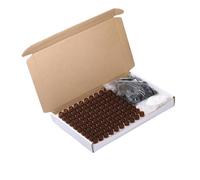 ChuYiElegance 100 Pièces Fiole En Verre Réutilisable Flacon Boîte Caau Format Flacon Teinté Ambre pr Aromathérapie, 1ML, Double Fiche