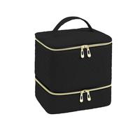 ChuYiElegance Coffret de Rangement pour Vernis à Ongles (30 Flacons) avec Lampe Intégrée, Organisateur Portable pour Accessoires de Manucure, Noir
