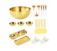 ChuYiElegance Coffret de Soins Du Visage 26 Pièces : Bol Mélangeur, éponge Compressée, Plateau de Service à 3 Compartiments avec Brosse, Idéal