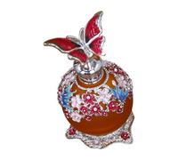 ChuYiElegance Flacon de Parfum En Verre 25 Ml, Distributeur de Parfum Portable et Multifonctionnel, Flacon Cadeau avec Bouchon Anti-fuite et pour Fille, Orange