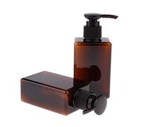 ChuYiElegance Lot de 2 Flacons En Plastique Vides de 150 Ml avec Pompe, Contenants Rechargeables pour Shampoing, Lotions, Savon Liquide pour Les Mains, Crèmes pour, Marron