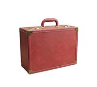 ChuYiElegance Mallette Coiffeur Valise Outils Boîte Rangement Coffret Salon avec Rangement Ordonné et Deux Compartiments Serrure Intégrée Matériaux Durables Poignée, Array, Rouge Vin, Grand