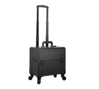 ChuYiElegance Mallette Technicienne Cosmétique Valise Maquillage Trolley Organiseur Beauty Box Coffret Maquillage Rangement Outils Salon Poignée Télescopique, Black Standard