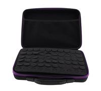 ChuYiElegance Pochette pour 60 Flacons Cosmétiques - 5 Ml, 10 Ml, 15 Ml, Rayure violette