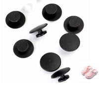 CHUYIX Croc Rivets Boutons 12 Paires Boucle Plastique Boutons-pression Boucle Mâle Plastique Boutons pression Fermetures Chaussures pour Talons Sangles Remplacement Réparation Bouton Décoration