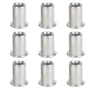 CHUYIX Lot de 10 écrous à rivets filetés - Filetage aveugle - En acier inoxydable - Tête plate - Écrous aveugles hexagonaux pour métal, bois, aluminium, appareils électriques, produits industriels