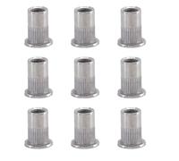 CHUYIX Lot de 10 écrous à rivets filetés - Filetage aveugle - En acier inoxydable - Tête plate - Écrous aveugles hexagonaux pour métal, bois, aluminium, appareils électriques, produits industriels
