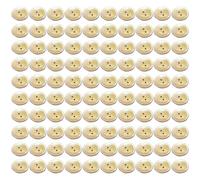 CHUYIX Lot de 100 boutons en nacre blanc naturel à 2 trous, pour la couture, les manteaux, costumes, vestes, jeans, jupes, travaux manuels