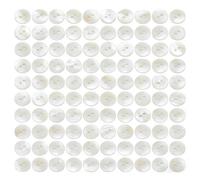 CHUYIX Lot de 100 boutons en nacre blanc naturel à 2 trous, pour la couture, les manteaux, costumes, vestes, jeans, jupes, travaux manuels