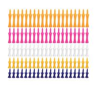 ChuyTrading 100 pièces de Tees en Plastique pour balles de Golf, Tees de Golf en Forme de Roue Disponibles en 5 Tailles, Accessoires de Golf colorés et Portables pour Hommes, Femmes, débutants