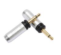 ChuyTrading Bouchon de réparation 3,5 mm, type soudé, plaqué or, connecteur mono mâle pour écouteurs Focal Clear Mg, Celestee et Stellia - connecteur de câble DIY 3,5 mm de remplacement avec (Argent)