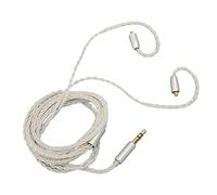 ChuyTrading Câble de remplacement pour écouteurs en cuivre plaqué argent, câble audio MMCX tressé à 8 brins vers 3,5 mm pour SE215, SE315, UE900, Westone Série W, câble audio haute résolution