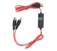 ChuyTrading Câble USB vers MIDI de 1,5 m, adaptateur d’interface MIDI USB avec deux connecteurs à 5 broches pour clavier et piano vers PC ou ordinateur portable, convertisseur MIDI vers USB