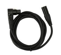 ChuyTrading Câble XLR vers XLR, droit mâle vers coudé femelle, 3 broches, câble audio équilibré pour microphone et haut-parleur, transmission de son HiFi avec connecteurs en alliage de zinc de