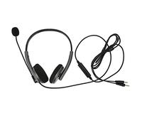 ChuyTrading Casque de Centre d’appels, écouteurs de Service Client avec Micro à réduction de Bruit, Communication vocale HD, auditive, Bandeau rétractable pour téléphone (Double 3,5 mm)