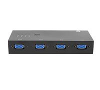 ChuyTrading Convertisseur vidéo VGA 4 en 1, Adaptateur VGA avec Une Bande passante de 500 MHz, commutateur vidéo Haute résolution 1920 x 1440 pour Plusieurs hôtes, convertisseur Compact en ABS