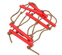 ChuyTrading Échelle d’escalade pour enfants, équipement d’exercice extérieur en plastique, jouet d’escalade sur corde à hauteur réglable avec cadre rouge durable, pour usage à domicile et dans