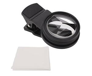 ChuyTrading Filtre d’Objectif pour téléphone de 37 mm, Clip-on à Effet de différenciation sur Trois Faces pour Smartphone, Filtre de Selfie Externe Rotatif en Verre HD, compatibilité
