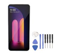 ChuyTrading Remplacement d’écran de 6,8 pouces pour V60 ThinQ 5G, ensemble numériseur d’écran tactile avec cadre et kit d’outils de réparation, écran OLED compatible avec LM V600, LM V600AM (Argent)