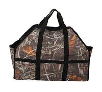 ChuyTrading Sac de Transport pour Bois de Chauffage Grande Capacité, Sac Porte - Bûches Renforcé avec Poignée, Tissu Oxford pour Cheminée, Support à Bois Pliable avec Design Feuille