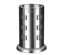 ChuyTrading Support - ustensiles en acier inoxydable, grand volume, multifonctionnel avec trous d’égouttage pour baguettes et cuillères, design minimaliste pour cuisine