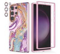 Chvelop Compatible avec Samsung Galaxy S23 Ultra 5G de 6,8", Coque de Protection Fine et élégante, Protection à 360°, [Pas de Protecteur d'écran intégré] [Housse d'objectif d'appareil Photo] - Étoile