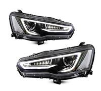 Chwqfuhf Phare Avant Ensemble Ensemble Phares Clignotants Avant DRL Pour Mitsubishi Lancer EVO X 2008-2018(Without Red Demon)