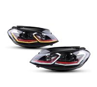 Chwqfuhf Phare Avant Ensemble Phares Projecteur Pour VW Pour Golf 7 MK7 7.5 Pour GTI 2013-2020 Accessoires Automobiles(Red Left Hand Drive 2018-2020)