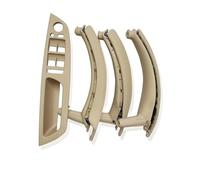 Chwqfuhf Poignées Porte Intérieure Voiture Ensemble Complet Poignées Porte Avec Revêtement En Cuir Pour BMW Pour X5 Pour X6 E70 E71 E72 2007-2014 Garniture Intérieure Poignée Porte Voiture(LHD Black)