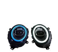 Chwqfuhf Projecteur Principal Bloc Optique Avant Pour Mini Pour Cooper F56 (2014-2019) Avec Lentille De Projecteur Bi-LED Ultra-lumineuse (version Dynamique)(2PCS RGB Original Halogen)