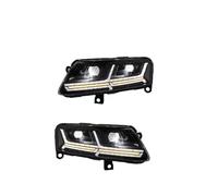 Chwqfuhf Projecteur Principal Phares Avant Pour A6 C7 A6L S6 2005-2011 Kit Mise À Niveau Avec Lentilles Projecteur LED Style Q7 (installation Facile, Prêt À L'emploi)(For 05-08 User)