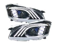 Chwqfuhf Projecteur Principal Phares LED Pour Benz Classe S W221 (2006-2013) Avec Feux Jour Clignotants Feux Route Lentilles Projection Angel Eyes (2 Pièces)(Have night vision 06-09)