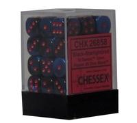 CHX26858 Chessex - 36 dés à 6 faces - Noir/Starlight/Rouge
