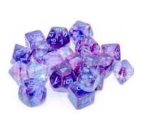 CHX27557 Chessex - Set de 7 dés - Nocturnal/Blue Nebula