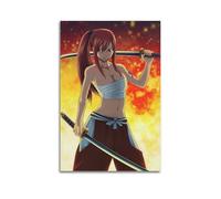 CHxdxge Fairy Tail Poster Anime Erza Toile Peinture décorative sur toile Art mural pour salon, chambre à coucher, art mural, impression d'image moderne, décoration de salle familiale, 30 x 45 cm